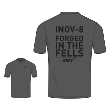 triko INOV8 COTTON TEE "FORGED" M, dark grey